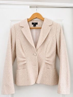 H&M Blush Tweed Blazer Women's Jacket